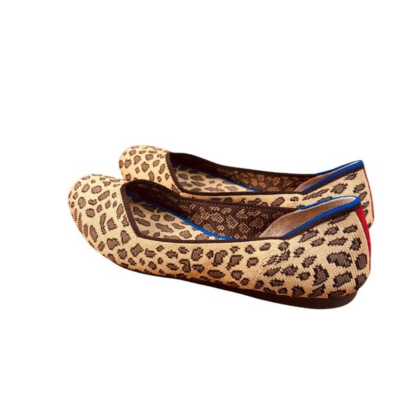 Rothy’s Leopard Cheetah Women's Size 8  Animal Print Round Toe Flats - Picture 7 of 13